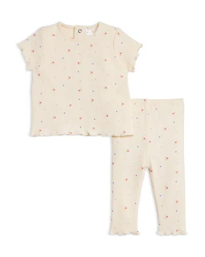 Bloomie's Baby Girls' Ribbed Knit Top & Leggings Set, Baby - Exclusive In Ivory