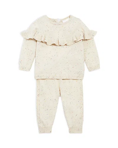 Bloomie's Baby Girls' Ruffle Trim Confetti Sweater Set - Baby In Multi
