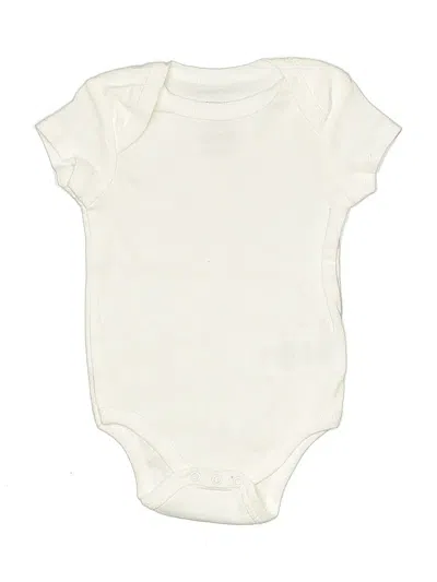 Pre-owned Bloomie's Baby Babies' Short Sleeve Onesie In White