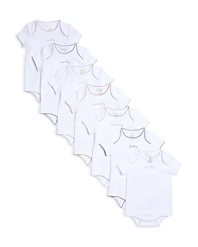 Bloomie's Baby Bloomies Baby Unisex Days Of The Week Bodysuit Set, Pack Of 7 - Baby In White