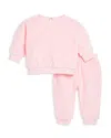 Bloomie's Baby Bloomies Baby Unisex Velour Top & Pants Set - Baby In Pink