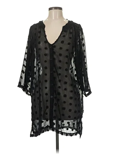 Pre-owned Blooming Jelly 3/4 Sleeve Blouse In Black