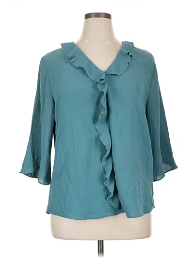 Pre-owned Blooming Jelly 3/4 Sleeve Blouse In Blue