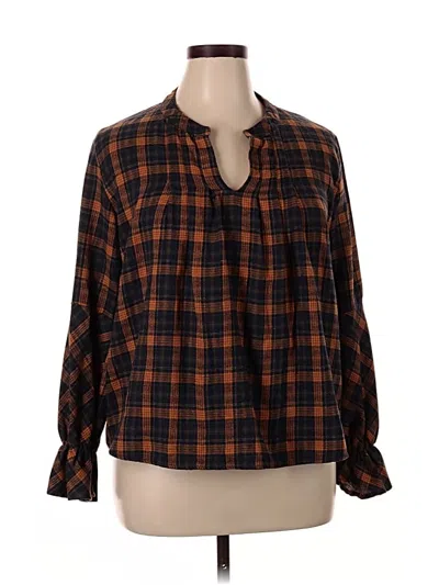Pre-owned Blooming Jelly 3/4 Sleeve Blouse In Brown