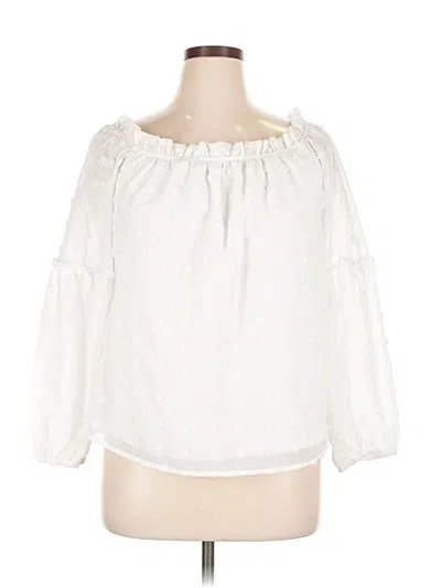 Pre-owned Blooming Jelly 3/4 Sleeve Blouse In White