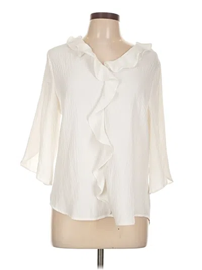 Pre-owned Blooming Jelly 3/4 Sleeve Blouse In White