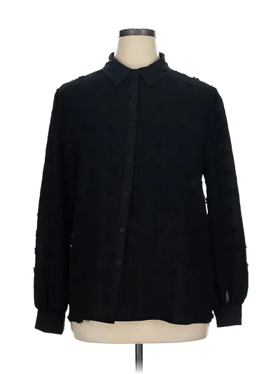 Pre-owned Blooming Jelly Long Sleeve Blouse In Black