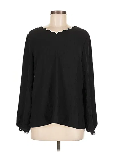 Pre-owned Blooming Jelly Long Sleeve Blouse In Black