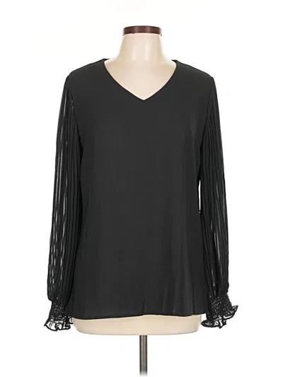 Pre-owned Blooming Jelly Long Sleeve Blouse In Black