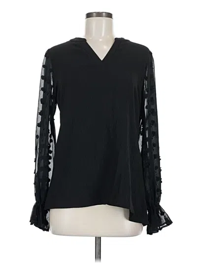 Pre-owned Blooming Jelly Long Sleeve Blouse In Black
