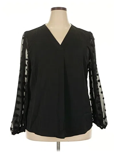 Pre-owned Blooming Jelly Long Sleeve Blouse In Black