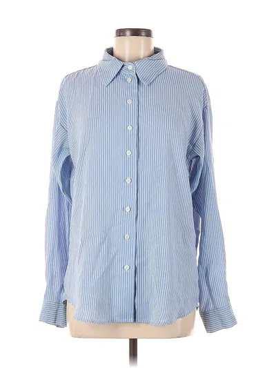 Pre-owned Blooming Jelly Long Sleeve Blouse In Blue