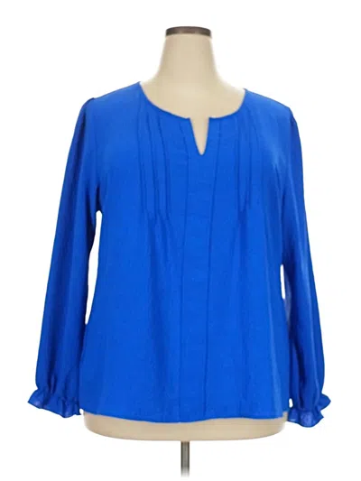 Pre-owned Blooming Jelly Long Sleeve Blouse In Blue