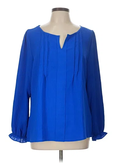 Pre-owned Blooming Jelly Long Sleeve Blouse In Blue