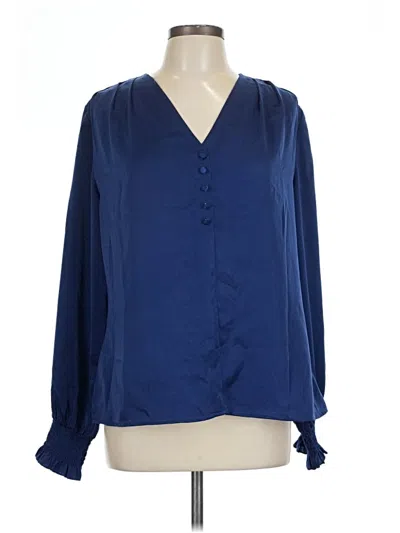 Pre-owned Blooming Jelly Long Sleeve Blouse In Blue