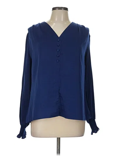 Pre-owned Blooming Jelly Long Sleeve Blouse In Blue