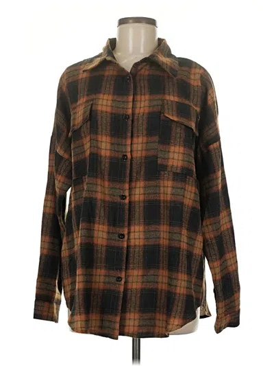 Pre-owned Blooming Jelly Long Sleeve Blouse In Brown