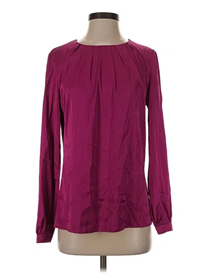 Pre-owned Blooming Jelly Long Sleeve Blouse In Burgundy