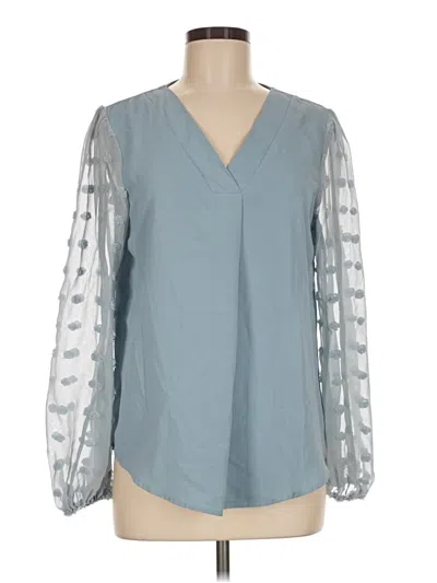 Pre-owned Blooming Jelly Long Sleeve Blouse In Gray