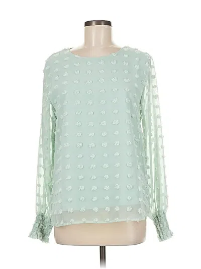 Pre-owned Blooming Jelly Long Sleeve Blouse In Green