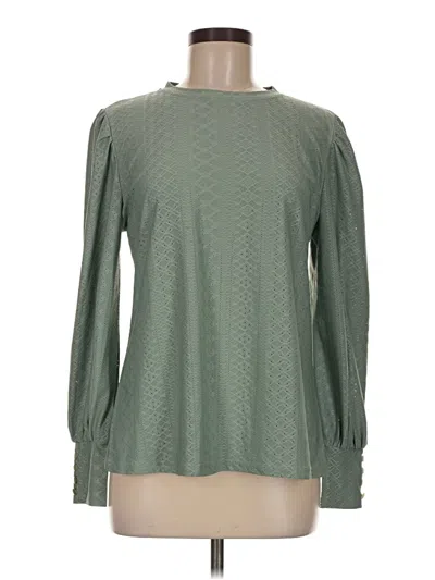 Pre-owned Blooming Jelly Long Sleeve Blouse In Green