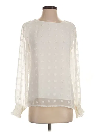 Pre-owned Blooming Jelly Long Sleeve Blouse In Ivory