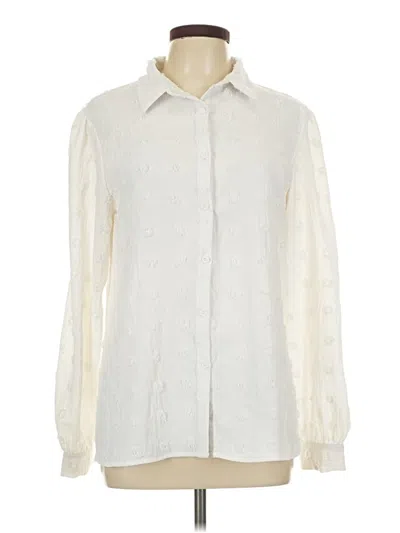 Pre-owned Blooming Jelly Long Sleeve Blouse In Ivory