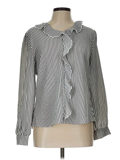 Pre-owned Blooming Jelly Long Sleeve Blouse In Silver