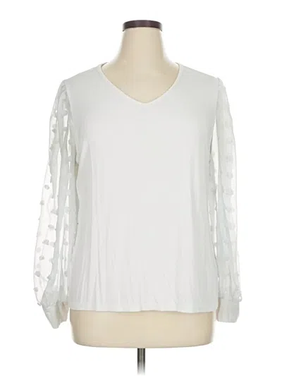 Pre-owned Blooming Jelly Long Sleeve Blouse In Silver