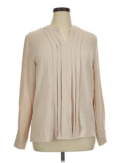 Pre-owned Blooming Jelly Long Sleeve Blouse In Tan