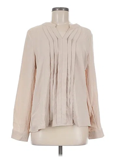 Pre-owned Blooming Jelly Long Sleeve Blouse In Tan