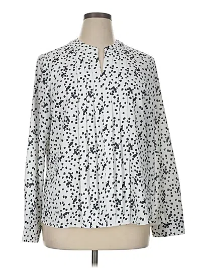 Pre-owned Blooming Jelly Long Sleeve Blouse In White