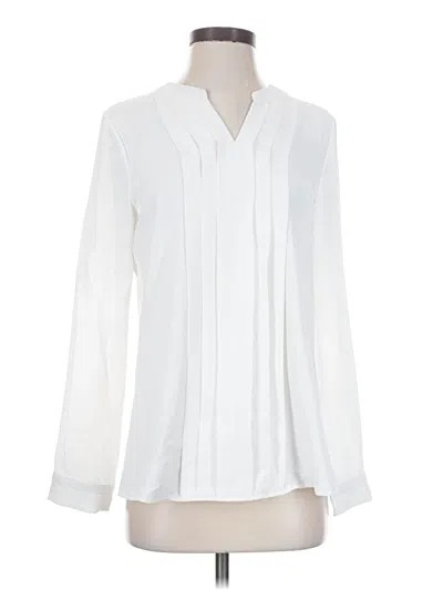 Pre-owned Blooming Jelly Long Sleeve Blouse In White