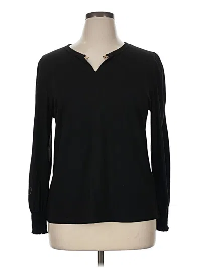 Pre-owned Blooming Jelly Long Sleeve Henley Shirt In Black