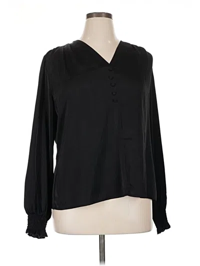 Pre-owned Blooming Jelly Long Sleeve Polo Shirt In Black