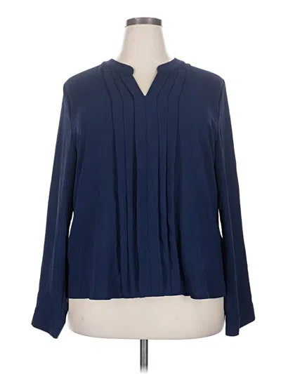Pre-owned Blooming Jelly Long Sleeve Polo Shirt In Blue