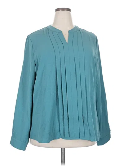 Pre-owned Blooming Jelly Long Sleeve Polo Shirt In Teal
