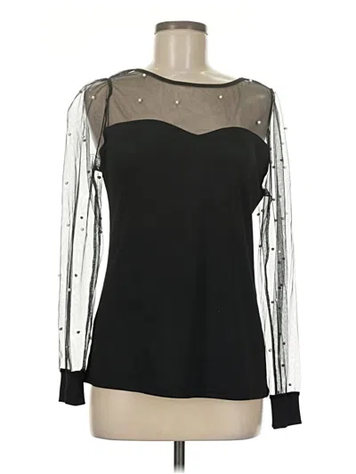 Pre-owned Blooming Jelly Long Sleeve Top Black Mock Neckline Tops