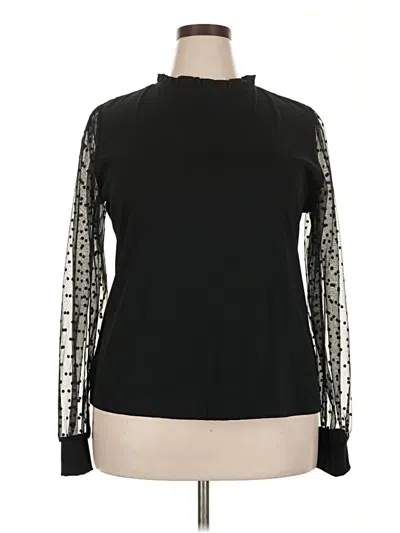 Pre-owned Blooming Jelly Long Sleeve Top Black Turtleneck Tops