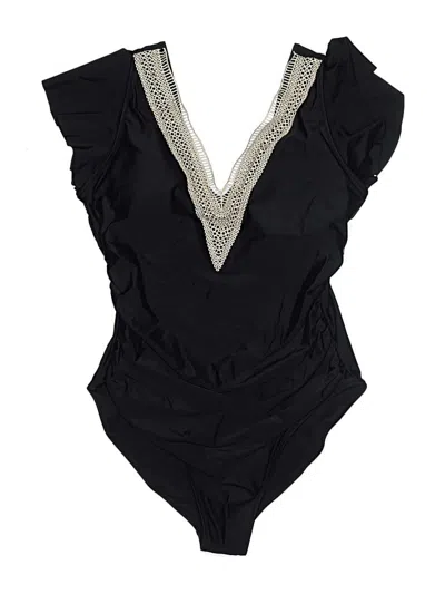 Pre-owned Blooming Jelly One Piece Swimsuit In Black