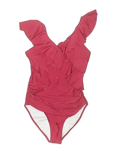 Pre-owned Blooming Jelly One Piece Swimsuit In Burgundy