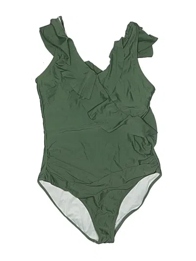 Pre-owned Blooming Jelly One Piece Swimsuit In Green