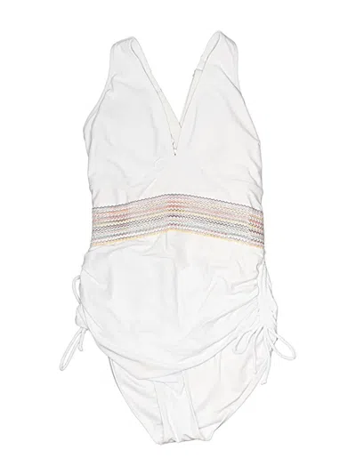 Pre-owned Blooming Jelly One Piece Swimsuit In White