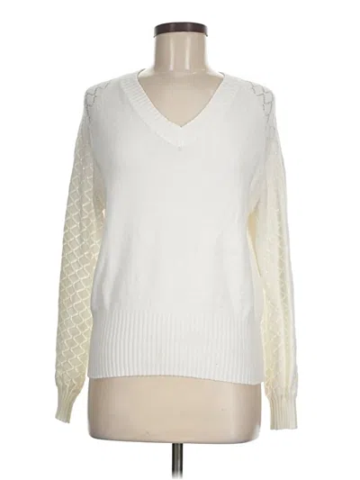 Pre-owned Blooming Jelly Pullover Sweater In White