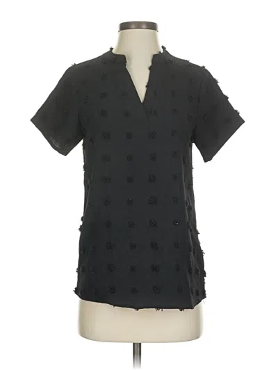 Pre-owned Blooming Jelly Short Sleeve Blouse In Black