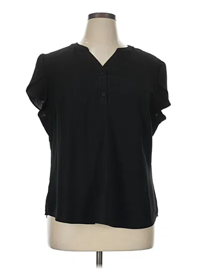 Pre-owned Blooming Jelly Short Sleeve Blouse In Black