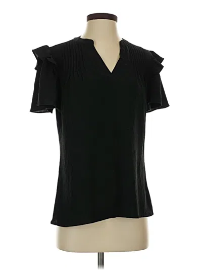 Pre-owned Blooming Jelly Short Sleeve Blouse In Black