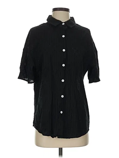 Pre-owned Blooming Jelly Short Sleeve Blouse In Black