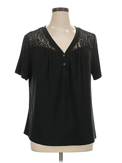 Pre-owned Blooming Jelly Short Sleeve Blouse In Black