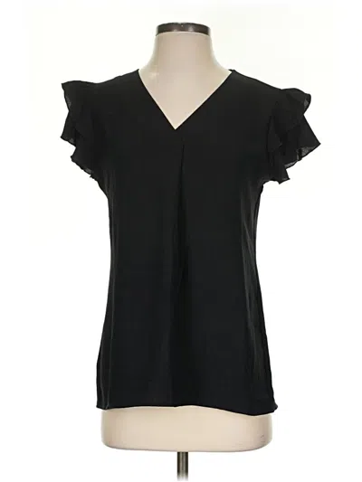 Pre-owned Blooming Jelly Short Sleeve Blouse In Black